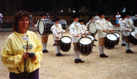 Lois with fifes and drums.